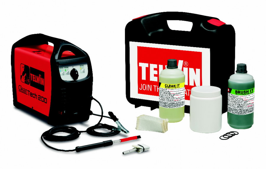 Комплект для очистки нержавеющей поверхности Cleantech 200-Tig и Mig, TELWIN