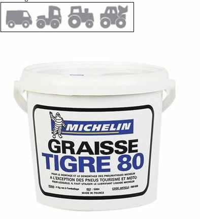 Tire mounting grease MICHELIN 4kg TIGRE 80