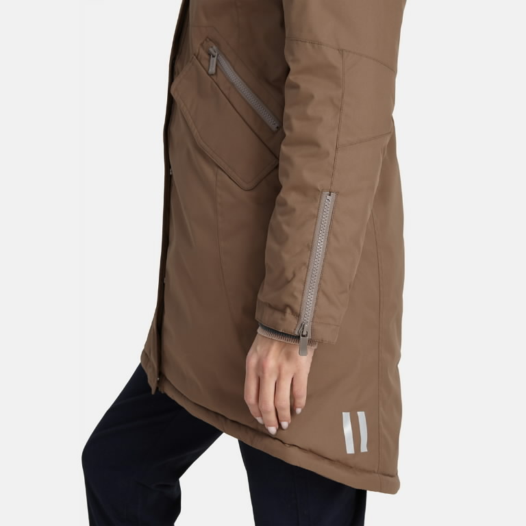 Žieminė striukė parka Vivian 1, moteriška, beige 2XL 4.