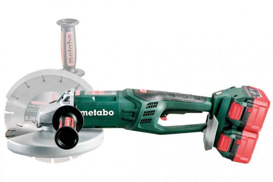 Cordless angle grinder WPB 36-18 LTX BL 230, carcass, Metabo