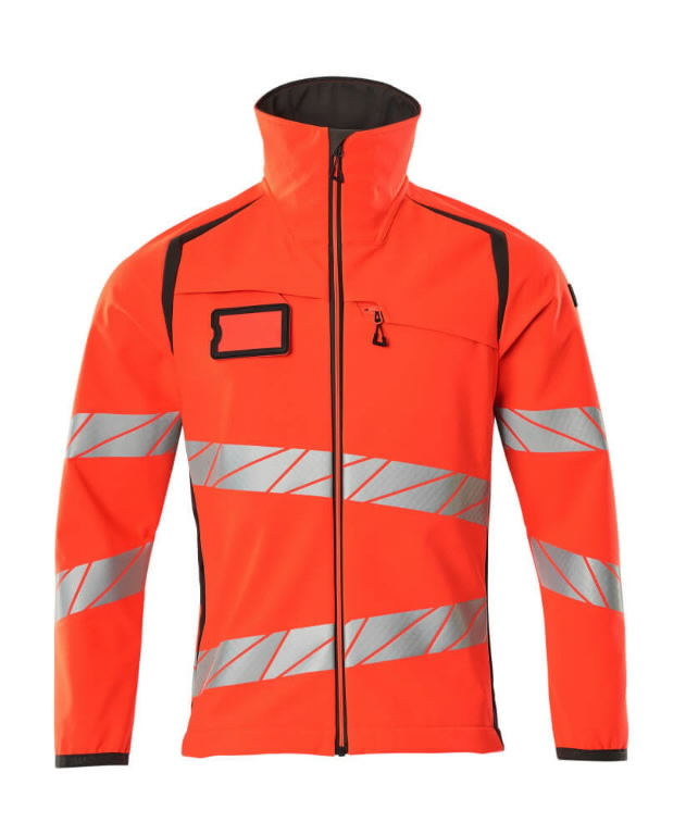 Softshell Jacket Accelerate Safe hi-vis CL2, red/gray L