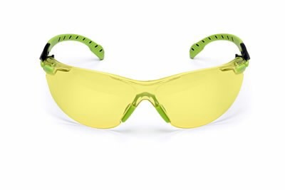 Apsauginiai akiniai žaliai/juodais rėmeliais geltoni Solus 1000