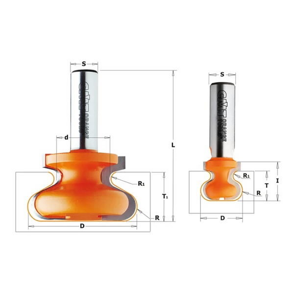 Finger pull router bit HW D=29x11mm S=12,7mm, CMT