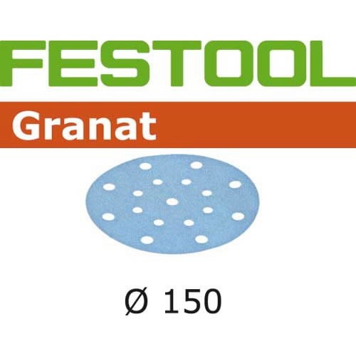 Шлифовальный диск на липучке Velcro Granat 48 отверстий 100шт 150mm P320, FESTOOL