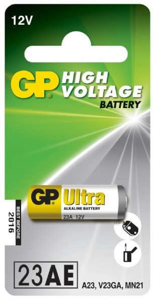 Baterijas 23AE/MN21, 12V, High Voltage Alkaline, 1 gab., Gp