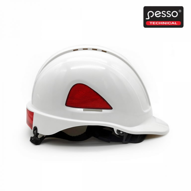 Helmet, white with reflectors  3.