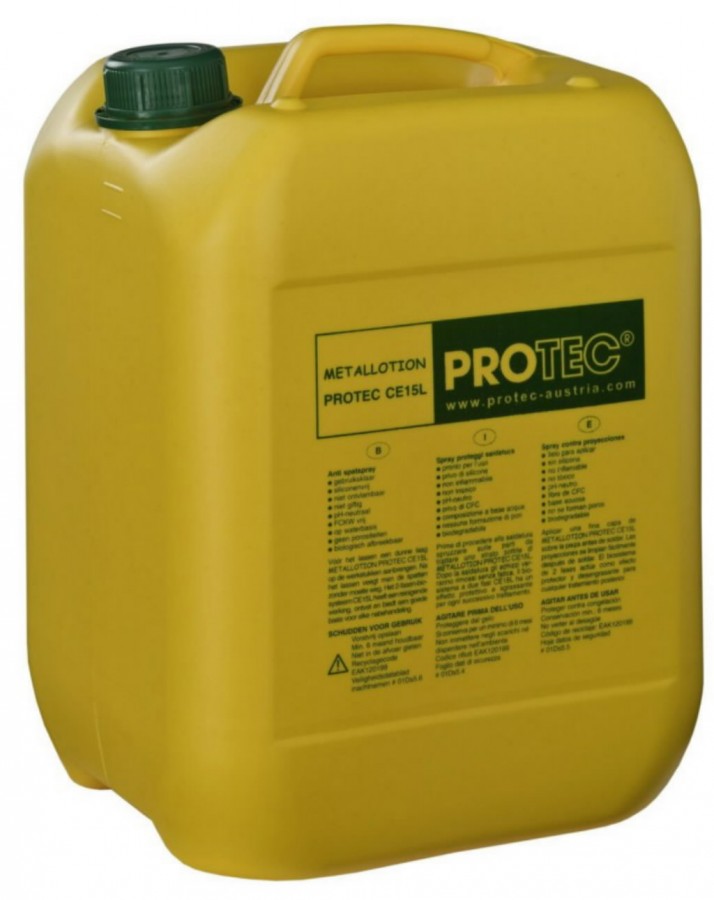 Itsepuhdistuva hitsausroiskesuoja Protec CE15L + 10 L, Binzel
