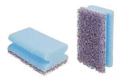 Heavy duty low scratch nailsaver sponges NS2020, blue/purple 70x130mm, 3M