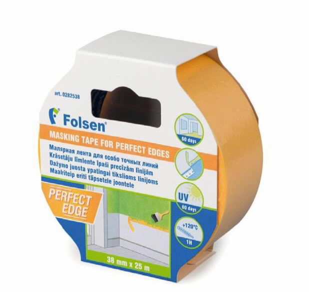 Maalriteip, eriti täpsetele joontele 25mmx25m, Folsen