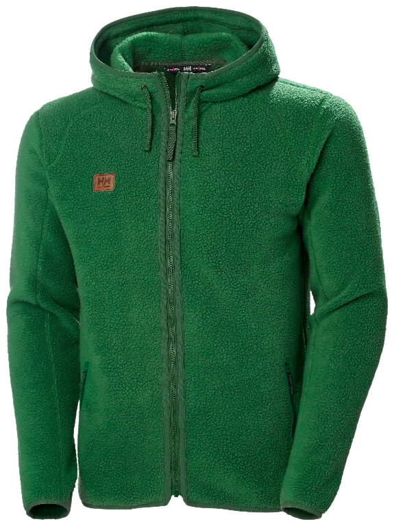 Džemperis fleece Heritage Pile, su gobtuvu, žalia XS