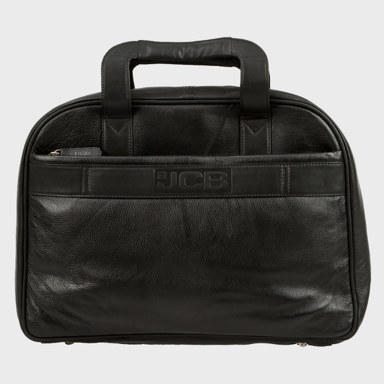 Bag leather briefcase black, JCB