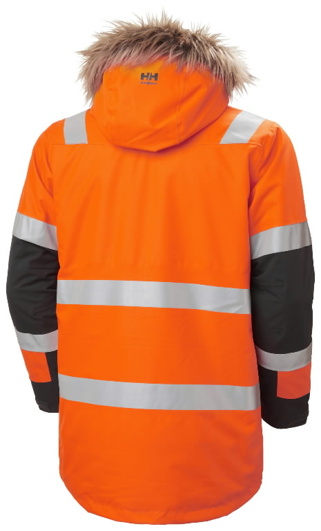 Winter parka Alna HI-VIS CL3, orange/ebony 3XL, Helly Hansen