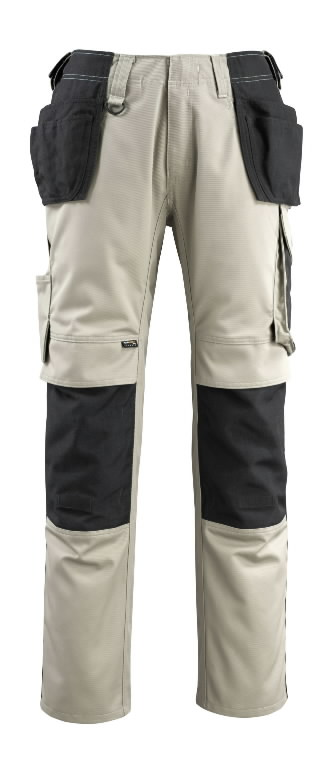 Work trousers w. holster pockets Bremen khaki/black 82C48, Mascot ...