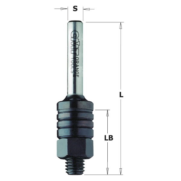 SLOT CUTTER ARBOR S=8 WITH NUT M8, CMT