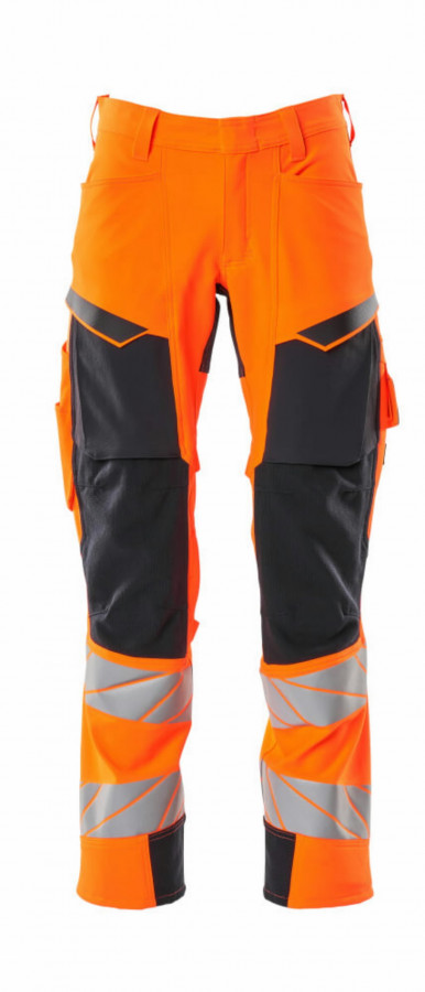 Trousers Accelerate Safe Stretch, hi-vis CL2, orange/dark na 82C66, Mascot