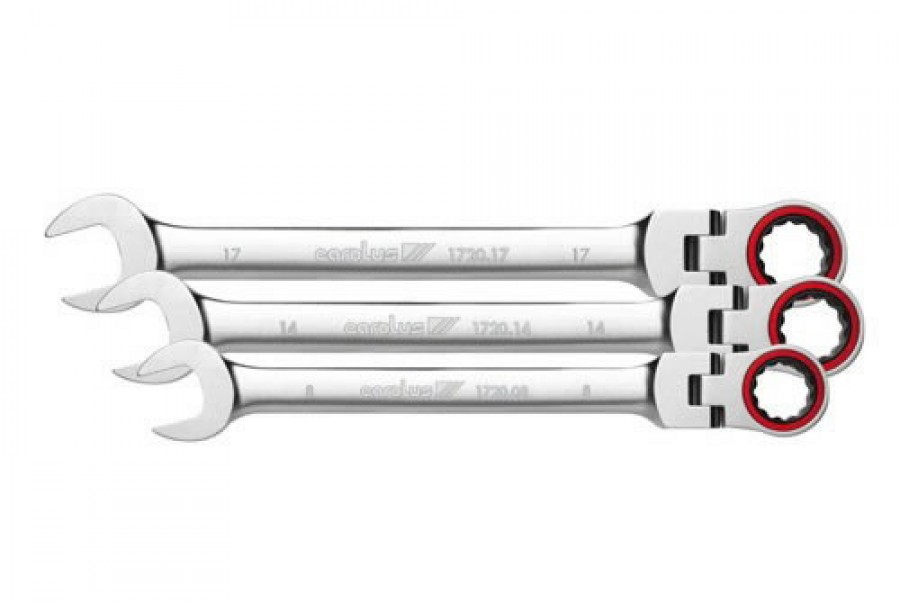 Комплект рожково-накидных ключей с подвижной головкой 8 - 24 мм, 16 шт. 1720.016, CAROLUS