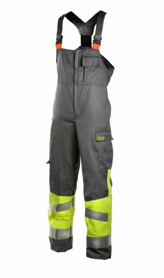 Welders bib-trousers Multi 6002, yellow/grey S, Dimex