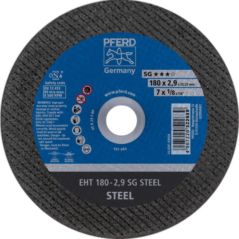 Режущий диск по металлу 178x2,9x22 A24S SG-E, PFERD