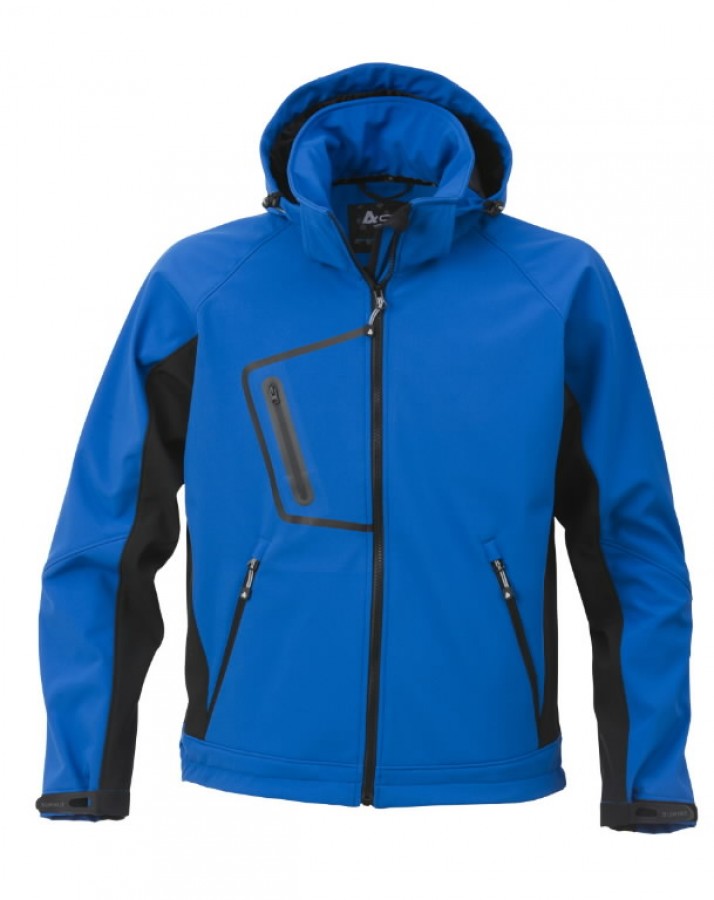 Softshell jakk kapuutsiga 1444 sinine, XL -