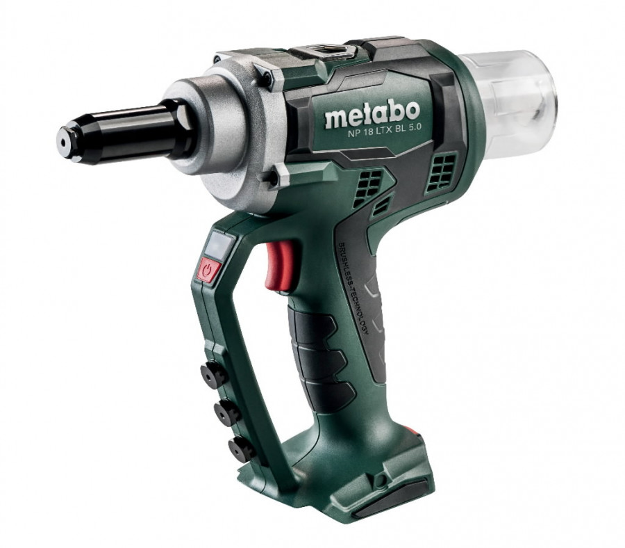 Cordless blind rivet gun  NP 18 LTX BL 5 0 carcass MetaLoc Metabo 