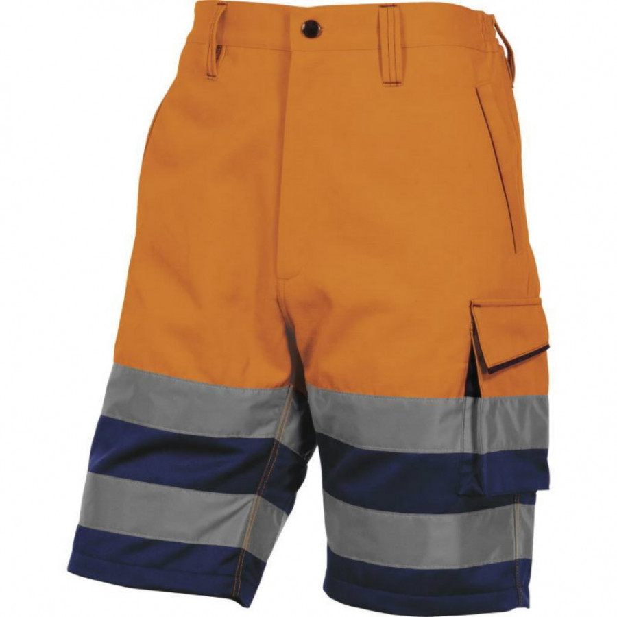 Shorts Bermuda CL1 High visibility orange/navyblue L