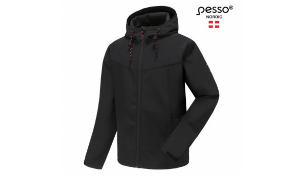 Softshell Jacket Leo, black M, Pesso -
