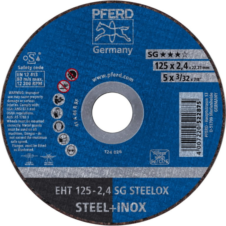 Lõikeketas SG Steelox 125x2,4mm, Pferd