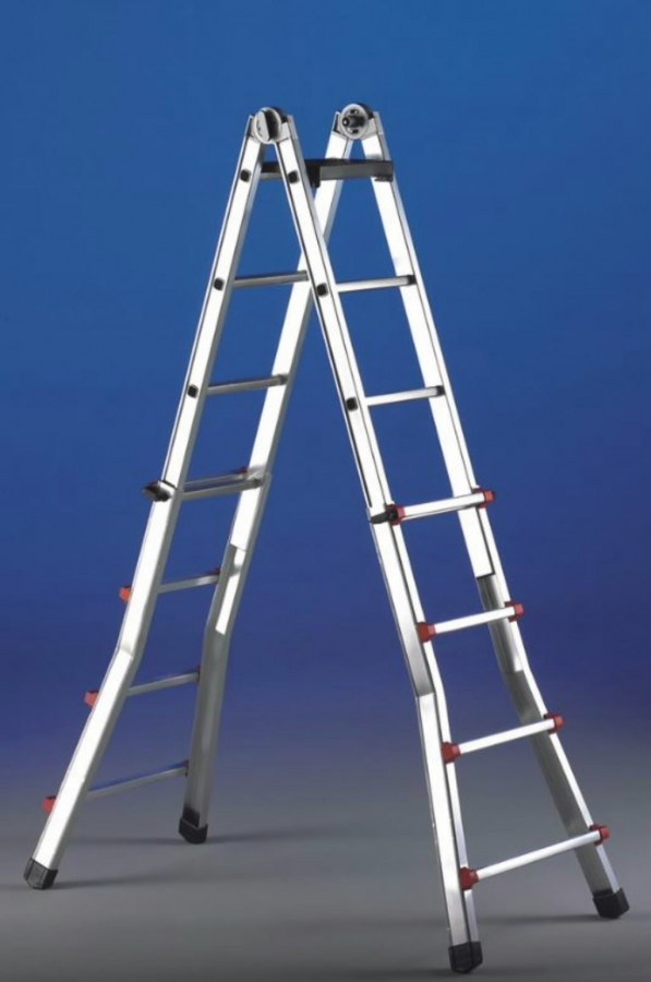 Multi purpose telescope ladder SCALISSIMA 8+8 steps, Svelt Telescopic