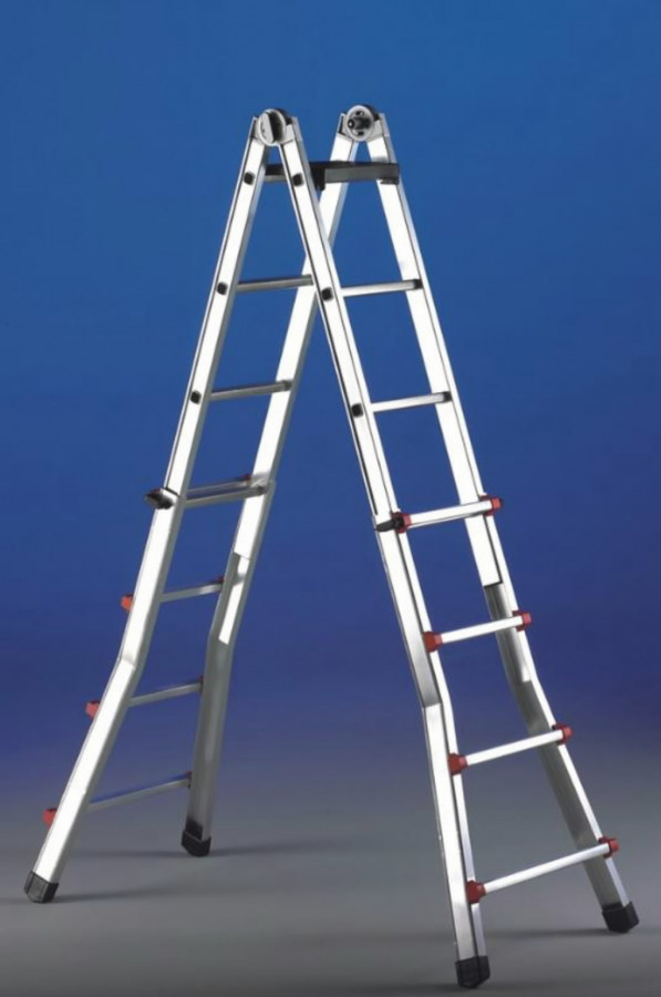 Multi purpose telescope ladder SCALISSIMA 8+8 steps, Svelt