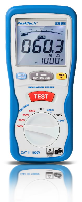 Skaitmeninis testeris  1000V / 4000 MOom 