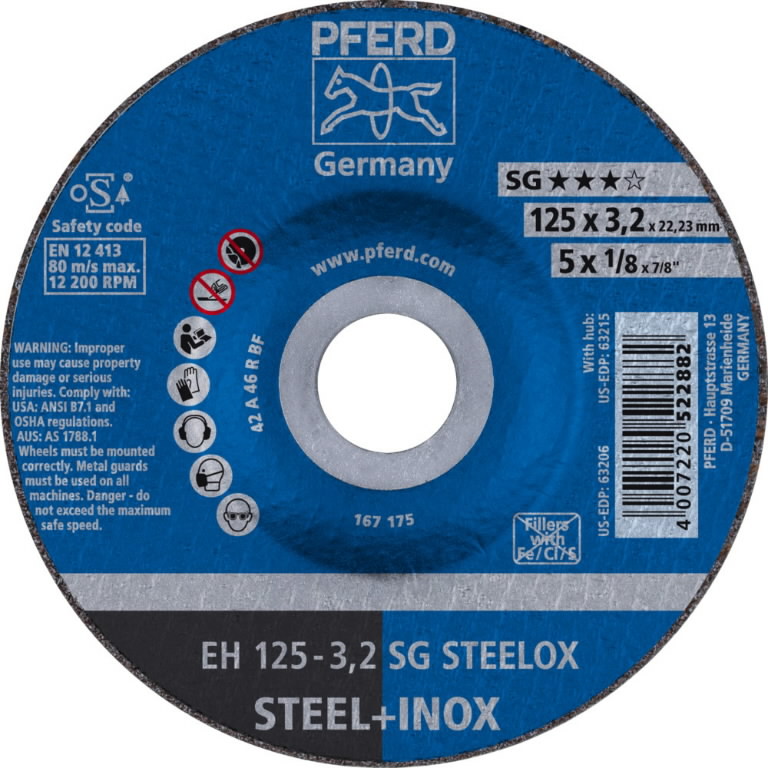 Pjovimo diskas SG STEELOX 125x3,2mm, Pferd