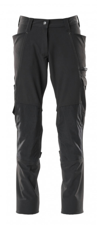 Trousers kneepad pocket Accelerate Pearl strets, women, blac 76C48, Mascot