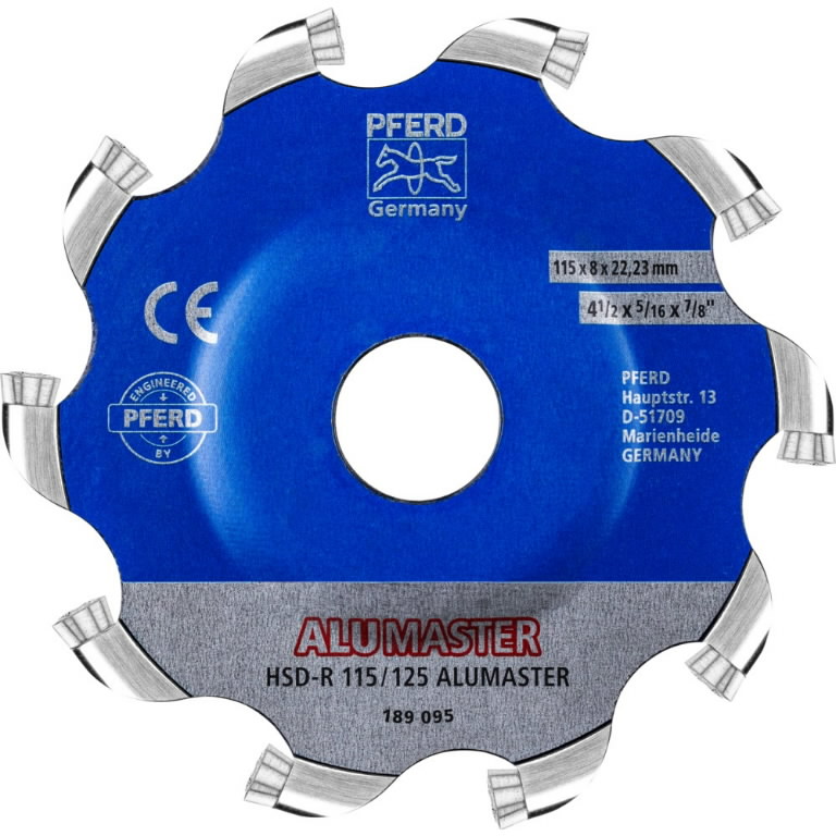Frezavimo diskas aliuminiui HSD-R Alumaster 115x8/22,23mm 1
