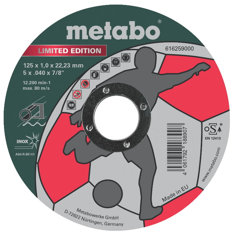 Griezējdisks Limited Edition Inox 125x1mm, Metabo