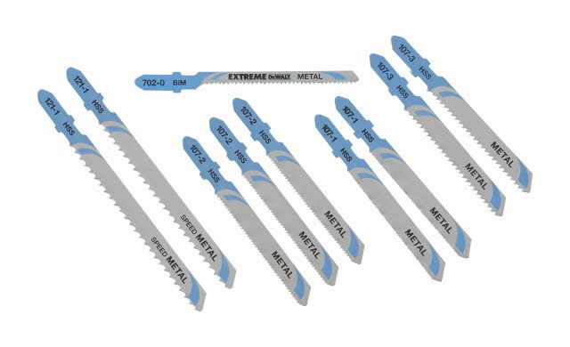 Saw blade set for metal 10 pcs, DeWalt
