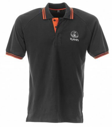 Mens grey polo KUBOTA L, Kubota