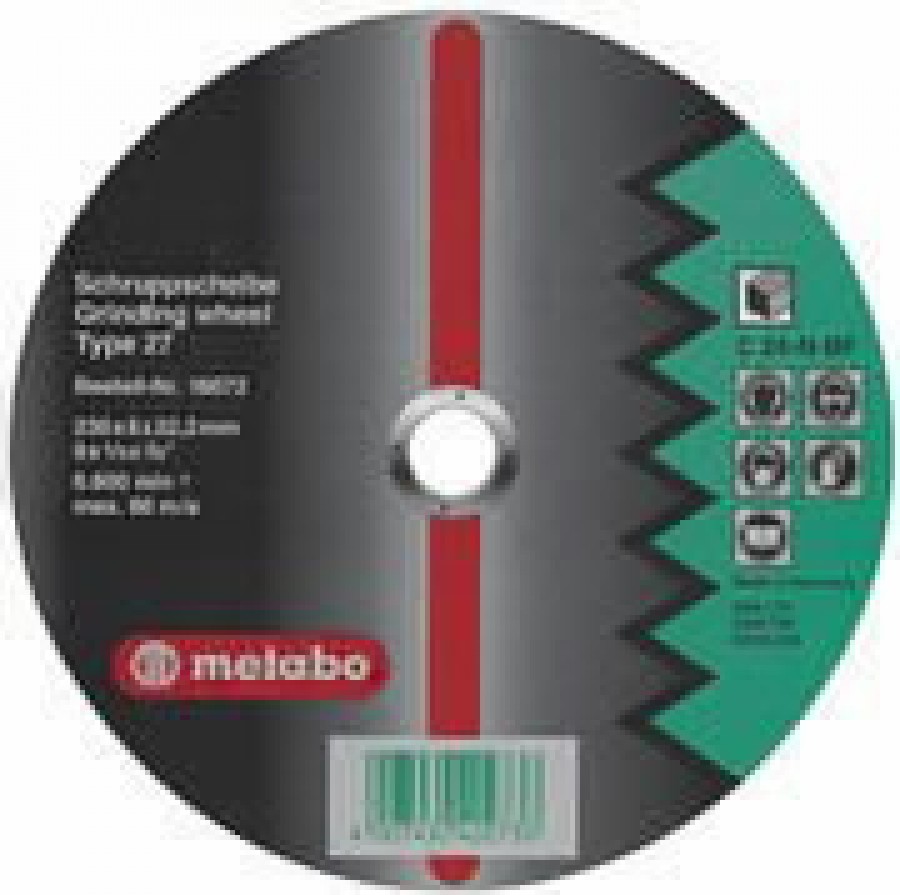 дисковый шлифовальный круг  230x6x22 C24N, METABO