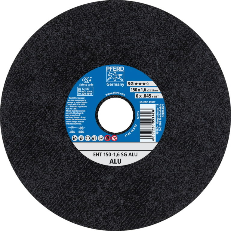 Pjovimo diskas SG Alu 150x1,6/22,23mm, Pferd