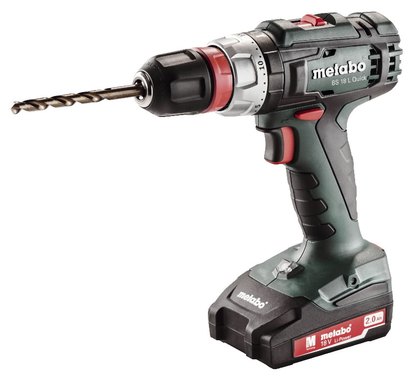 Akutrell BS 18 L Quick, 13mm, 18V / 2x2,0Ah, Metabo