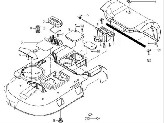 Top Cover Assembly WR141E, Worx