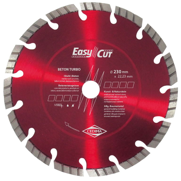 Diamond cutting disc Beton Turbo 230x2,4/22,23mm, Cedima
