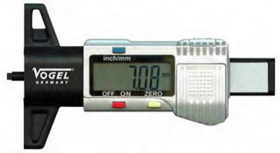 Дигитальный измеритель глубины протектора 0-25 мм, VOGEL
