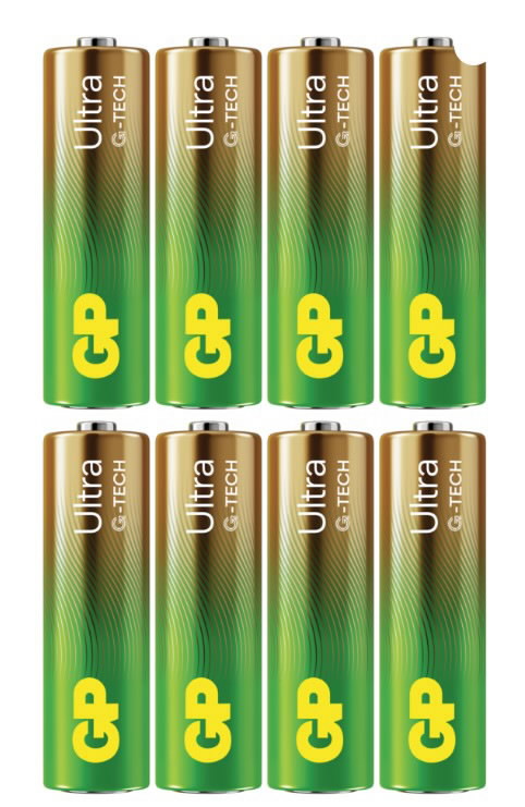 Baterijos AA/LR6, 1,5V, Ultra G-Tech, 8 vnt. 