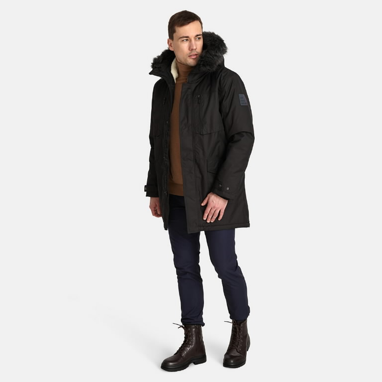 Žieminė striukė parka David, black L 4.