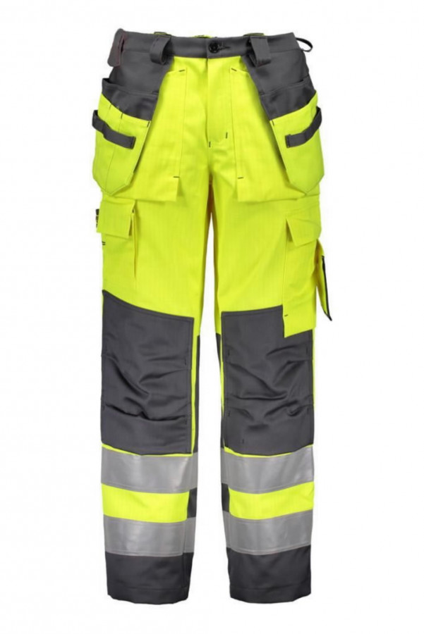 Craftmans trousers Tat Multi 6410, Hi-Vis yellow/grey 58