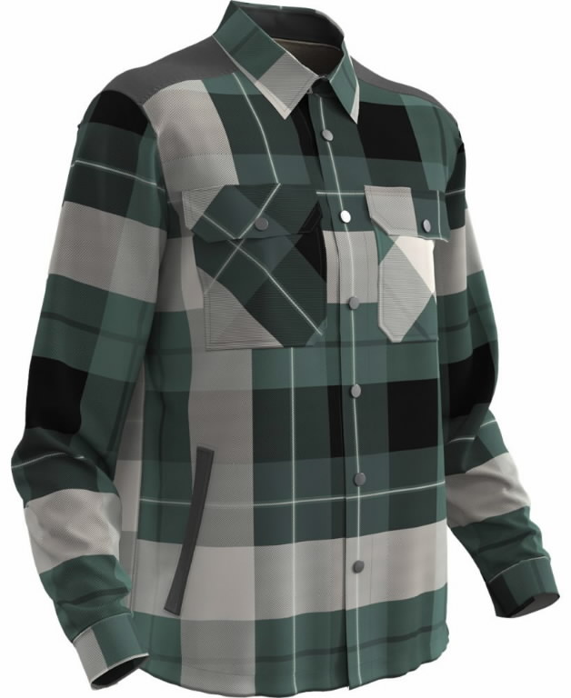Flannel jacket pile lining 23104 Customized, green 3XL