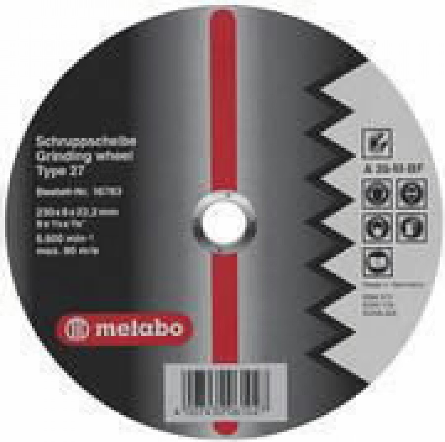 Värvitud metalli Шлифовальный диск 115x6x22 A36M, METABO