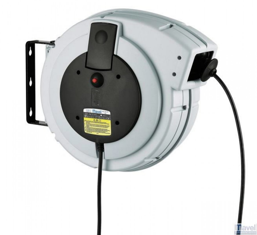 Automatic cable reel 15m, 380V, wall mounted, 5x2,5mm, Mavel Other power extensions and