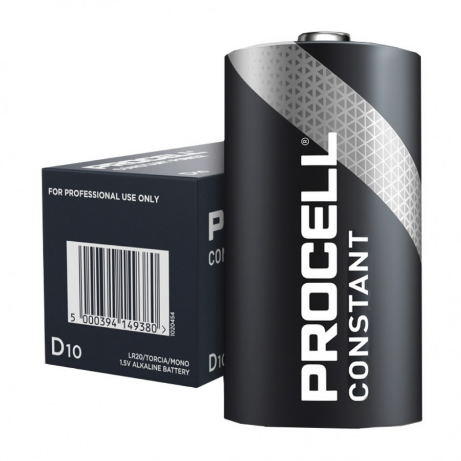 Battery D/LR20, 1,5V, Duracell Procell Constant, 10 pcs 