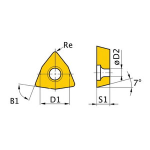 OPTIMUM, Spare insert ISO WCMT050308 5pcs - Stokker